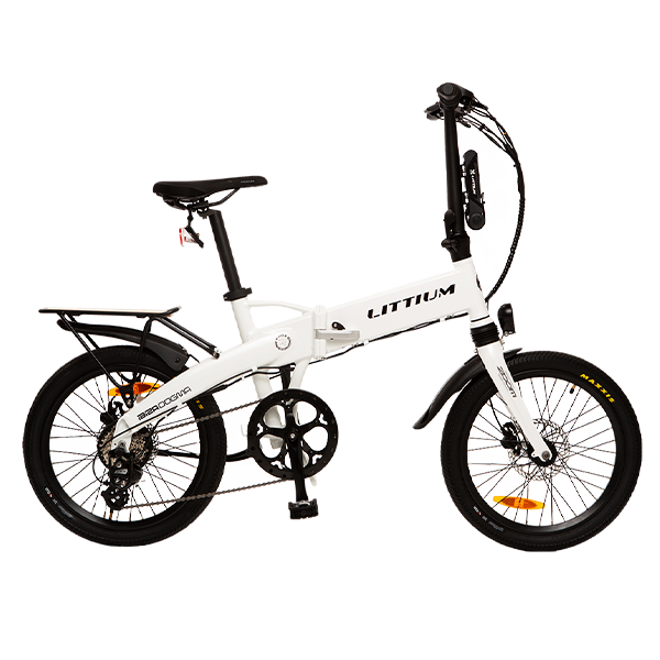 Bicicleta eléctrica plegable Littium Ibiza Dogma White 14Ah + Bolsa parrilla de regalo
                                    image number 0