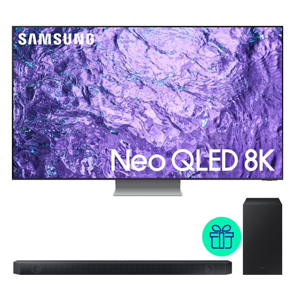 Pack TV55" Samsung Neo QLED 8K TQ55QN750CTXXC + Regalo barra de sonido Q600C Canarias